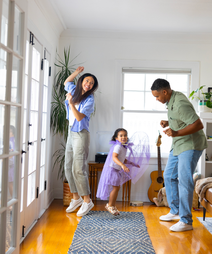 family dancing